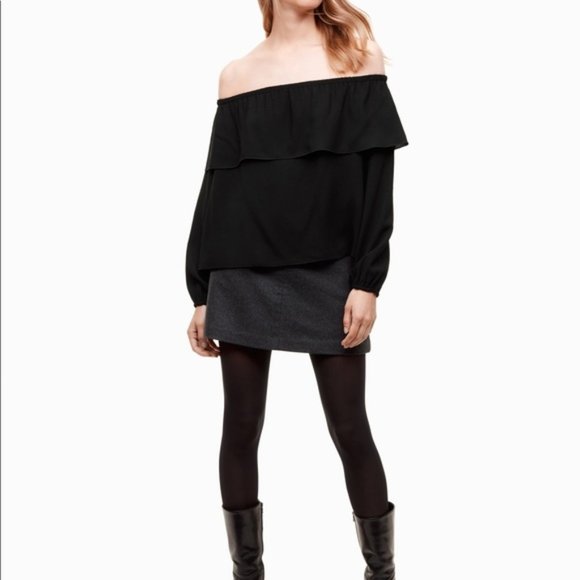 Aritzia -Wilfred Morel Off The Shoulder Blouse Sz S - Picture 3 of 9